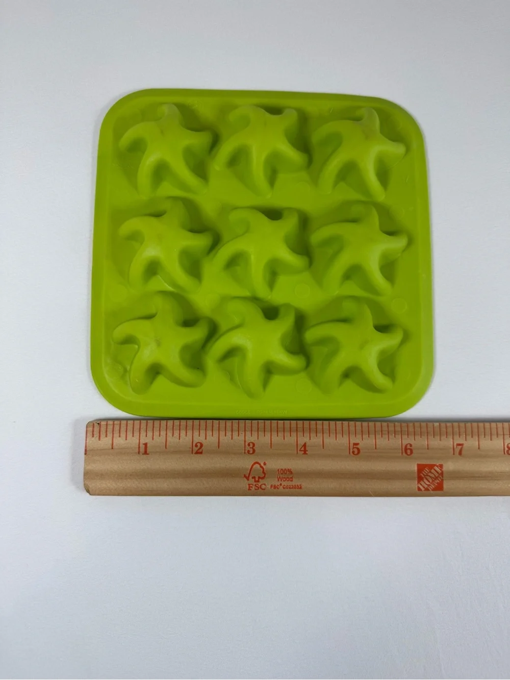 3 Silicone Candy Mold/Ice Cube Tray Forms Flower, Starfish, & Fish